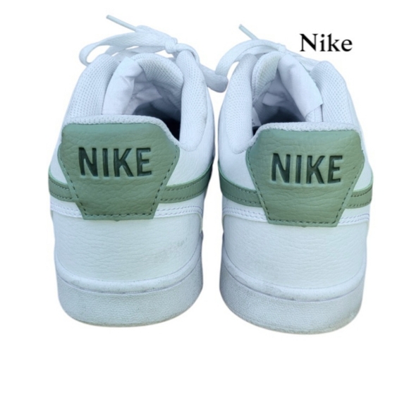 Nike Court Vision Leather Athletic Tennis Shoe Casual Sneaker White Green Men 10 - Picture 3 of 15